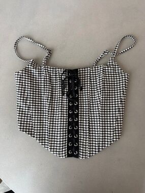 Gingham corset